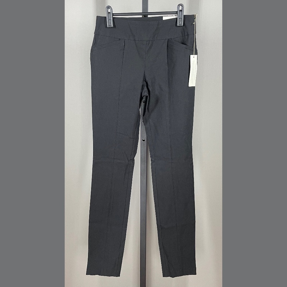 NEW Chicos Pants Womens 2XS XXS tall black skinny pull on classic preppy